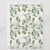 Invitation Elégant Green Eucalyptus Feuilles 21e anniversaire (Dos)