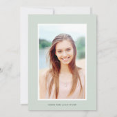 Invitation Élégant Green Foliage Graduage Party Photo (Dos)