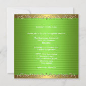 Invitation Elegant Green & Gold Jewel Anniversaire (Dos)