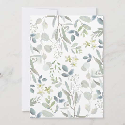 Invitation Elégant Green Gold Twins Baby shower vert (Dos)