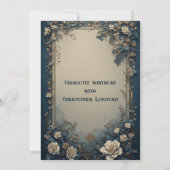 Invitation Elegant Green Luxurious White Roses Floral Wedding (Dos)