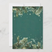 Invitation Elegant green pine snowy Holiday Christmas party (Dos)