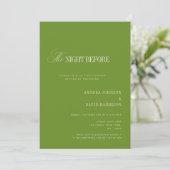 Invitation Elegant Green The Night Before Rehearsal Dinner (Debout devant)
