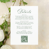 Invitation Elegant Green Victorian Floral All in One Wedding