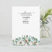 Invitation Elegant Greenery Botanical wedding (Debout devant)