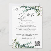 Invitation Elegant Greenery QR Code All-in-One Wedding (Dos)