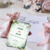 Invitation Elegant Greenery Save The Date Card