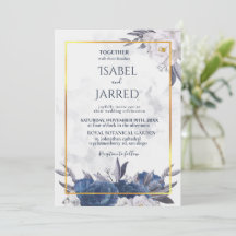 Elégant Gris Bleu Peoné tout en un Mariage