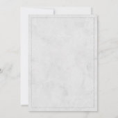 Invitation Élégant gris pailleté argent marbre Événement (Dos)