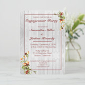 Invitation Élégant groupe d'engagement à la frontière florale (Debout devant)