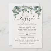Invitation Élégant groupe d'engagement Eucalyptus (Devant)