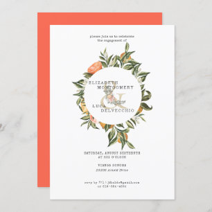 Invitation Elégant groupe d'engagement Mariage des orchidées