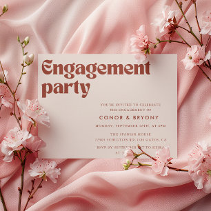 Invitation Élégant Groupe d'engagement rétro