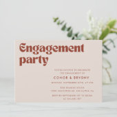 Invitation Élégant Groupe d'engagement rétro (Debout devant)