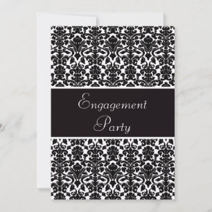 Invitation Elégant groupe d'engagement Vintage pour les Damas