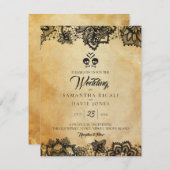 Invitation Élégant Halloween crâne thème budget Mariage (Devant / Derrière)