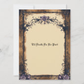 Invitation Elégant halloween gothique enregistrer la date Inv (Dos)