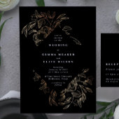 Invitation Elegant Hand Drawn Botanical Wedding