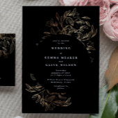 Invitation Elegant Hand Drawn Botanical Wedding