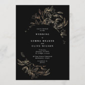 Invitation Elegant Hand Drawn Botanical Wedding (Devant)