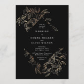 Invitation Elegant Hand Drawn Botanical Wedding (Devant)