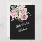 Invitation Elegant Handpainted Roses 80th Birthday Party (Dos)