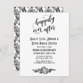 Invitation Elégant Happant Jamais Après Peonies Mariage Événe (Devant / Derrière)