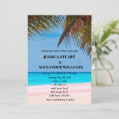 Invitation Elégant Hawaii Beach Summer Tropical Mariage Invit (Debout devant)