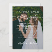 Invitation Elégant Heureusement Jamais Après Photo Mariage Ré (Devant)