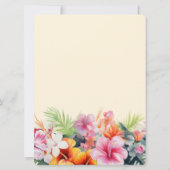 Invitation Élégant Hibiscus Fleur Tropical Floral Mariage (Dos)