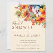 Invitation Élégant Hibiscus Fleur Tropical Floral Mariage (Devant)
