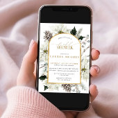 Invitation Elégant hiver À feuillage persistant Elégante Fête