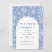 Invitation Elégant hiver Onederland premier anniversaire (Devant)