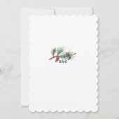 Invitation Élégant hiver Pins rustique Mariage de lanterne (Dos)