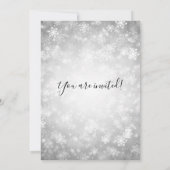 Invitation Elégant hiver Wonderland Baby shower Argent (Dos)