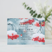 Invitation Élégant hiver Wonderland Snow Flakes mariage (Debout devant)