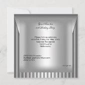 Invitation Élégant Hommes 60e Anniversaire Fête Lock Mans 2 (Dos)