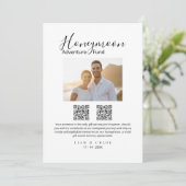 Invitation Elegant Honeymoon Fund QR Code Wedding Sign photo (Debout devant)