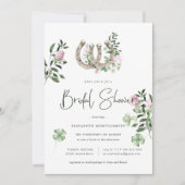 Invitation Élégant Horseshoes de trèfle Fête des mariées bota (Devant)