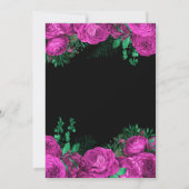 Invitation Elegant Hot Pink Flowers Birthday Party (Dos)