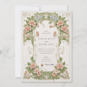 Invitation Elegant Hydrangea Art Nouveau Wedding (Devant)