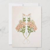 Invitation Elegant Hydrangea Art Nouveau Wedding (Dos)