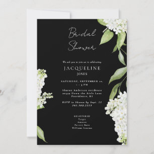 Invitation Élégant Hydrangea Blanc Mariage Cérémonie de Maria
