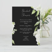 Invitation Élégant Hydrangea Blanc Mariage Cérémonie de Maria (Debout devant)