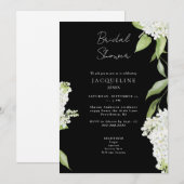Invitation Élégant Hydrangea Blanc Mariage Cérémonie de Maria (Devant / Derrière)