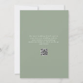 Invitation Élégant Hydrangea Blanche Mariage Sage Deux Parent (Dos)