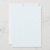 Invitation Élégant Hydrangea Bleu Blason Mariage Monogramme (Dos)