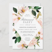 Invitation Elegant Hydrangea Blush Floral Retirement Party (Devant)