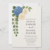 Invitation Elegant Hydrangea Floral Wedding (Devant)