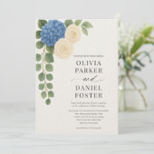 Invitation Elegant Hydrangea Floral Wedding (Debout devant)